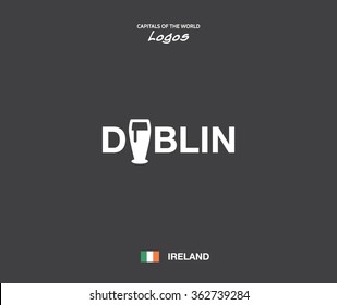 Dublin - capitals of the world logo set