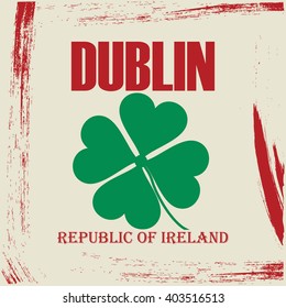 Dublin city Typography Graphic. Fashion stylish printing design for t shirt and sports wear, vector