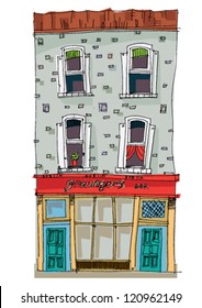 dublin - facade - cartoon