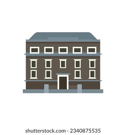 Dublin house icon flat vector. Ireland skyline. City architecture house isolated