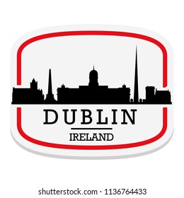 Dublin Ireland Label Stamp Icon Skyline City Design Tourism