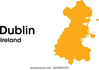 Dublín Irlanda Mapa en Vectores