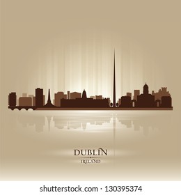 Dublin Ireland skyline city silhouette