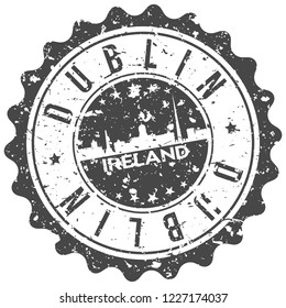 Dublin Ireland Travel Stamp Icon City Design Tourism Export Seal