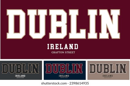 dublin ireland varsity graphic design