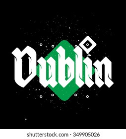 Dublin lettering vector