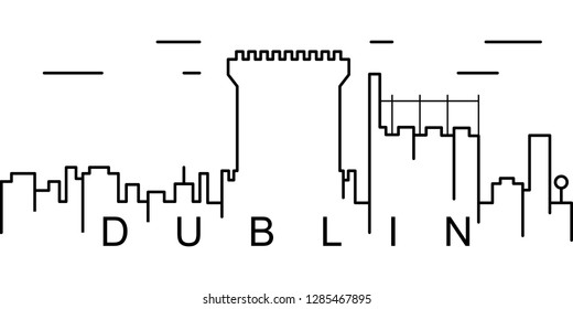 Dublin outline icon. Can be used for web, logo, mobile app, UI, UX