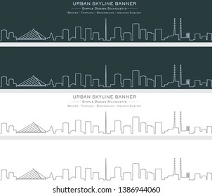 Dublin Single Line Skyline Banner