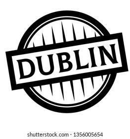 DUBLIN stamp on white