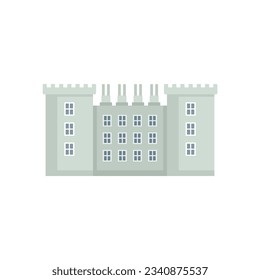 Dublin street building icon flat vector. Ireland city building. Cityscape landmark isolated