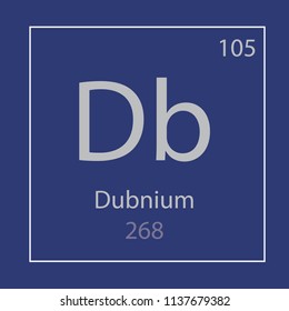 Dubnium Db chemical element icon- vector illustration