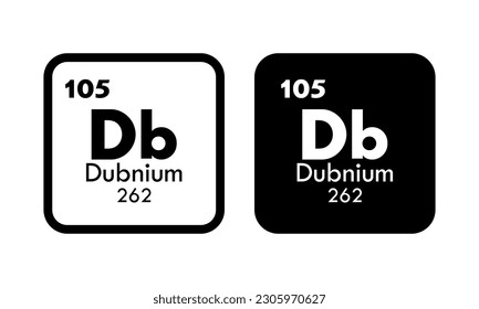 Dubnium icon set. vector template illustration  for web design