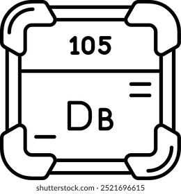 Dubnium Line vector Icon Design