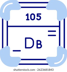 Dubnium Line vector Icon Design