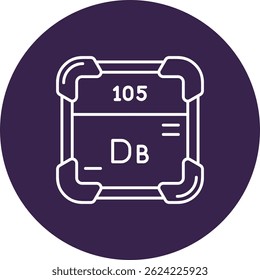 Dubnium Line vector Icon Design