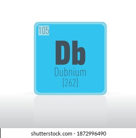 Dubnium periodic table single element. 