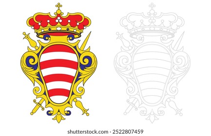 Dubrovnik City Coat Of Arms Vector Illustration
