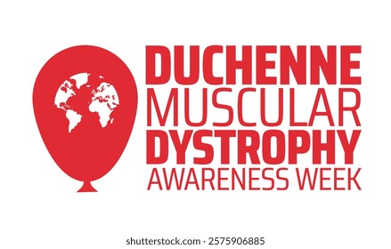 Duchenne muscular dystrophy awareness week background banner or poster design template. observed every year in February. Holiday concept. Use to any Template, card, poster, placard, template.