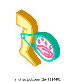 distrofia muscular de duchenne vetor ícone isométrico. sinal de distrofia muscular de duchenne. ilustração de símbolo isolado