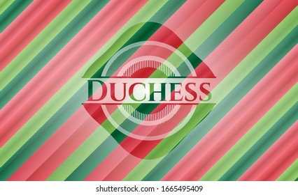 Duchess christmas emblem background. Vector Illustration. Detailed.