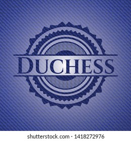 Duchess with jean texture. Vector Illustration. Detailed.