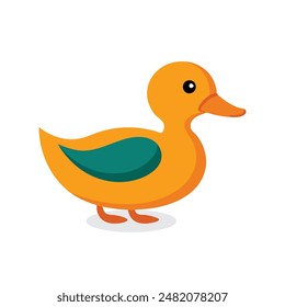 Duck Animal isolated flat vector illustration on white background