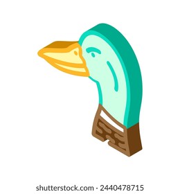 duck animal isometric icon vector. duck animal sign. isolated symbol illustration