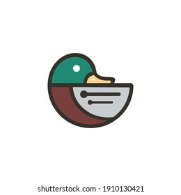 Duck animal logo design inspiration