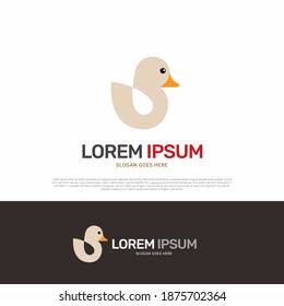 Duck animal logo icon symbol design