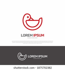 Duck animal logo icon symbol design