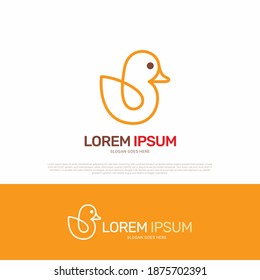 Duck animal logo icon symbol design