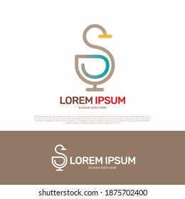 Duck animal logo icon symbol design