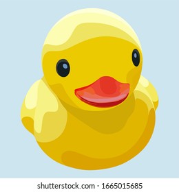 Duck for bath on a blue background