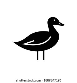 duck bird icon glyph style vector element