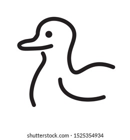 duck bird icon- vector illustration