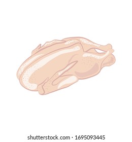 Duck bird meat vector illustration on the white background. Vector illustration