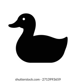 Ilustración vectorial de la silueta del pájaro del pato