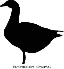 duck black icon vector with background white