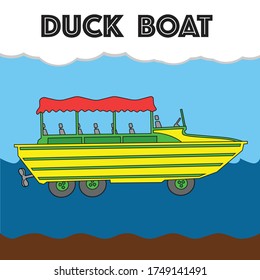 Duck Boat Military Vehicle Vacation Recreation  svg