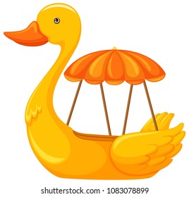 A Duck Boat on White Background illustration