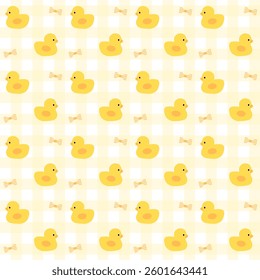 duck , bow on white background , fabric pattern , gift wrap , seamless pattern