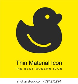 Duck bright yellow material minimal icon or logo design