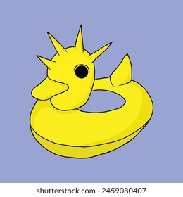 Duck buoy for children's swimming vector