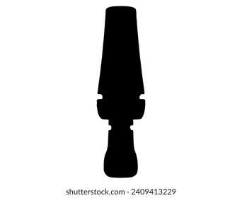Duck call, Duck Hunting silhouette vector art white background