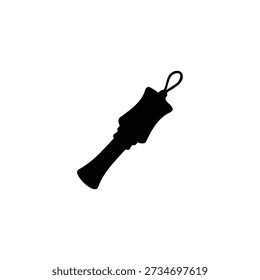 Duck caller silhouette icon vector flat design.