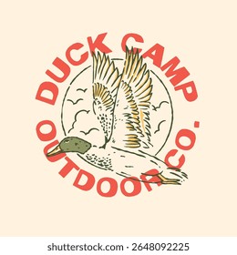 pato acampamento, este projeto é adequado para caçadores que precisam de um projeto de pato vintage