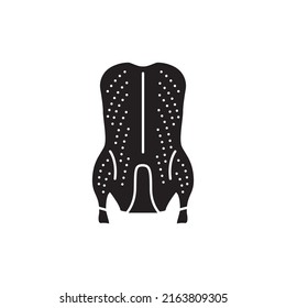 Duck carcass color line icon. Cutting meat. Pictogram for web page, mobile app, promo.