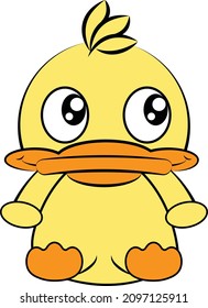 Duck Cartoon Cute Kawaii Character Ducks Animal Vector Funny  Illustration by Gregory Allen Brown