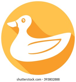 duck cartoon flat icon