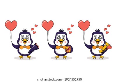 duck cartoon of love and affection